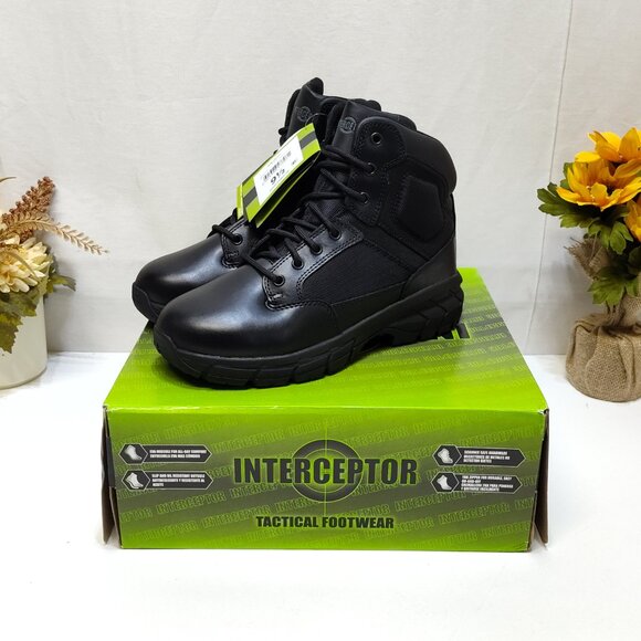 Interceptor Litefast Tactical Boots Women's 9.5 Zippered 6" Shaft Soft Toe NIB - Picture 2 of 12